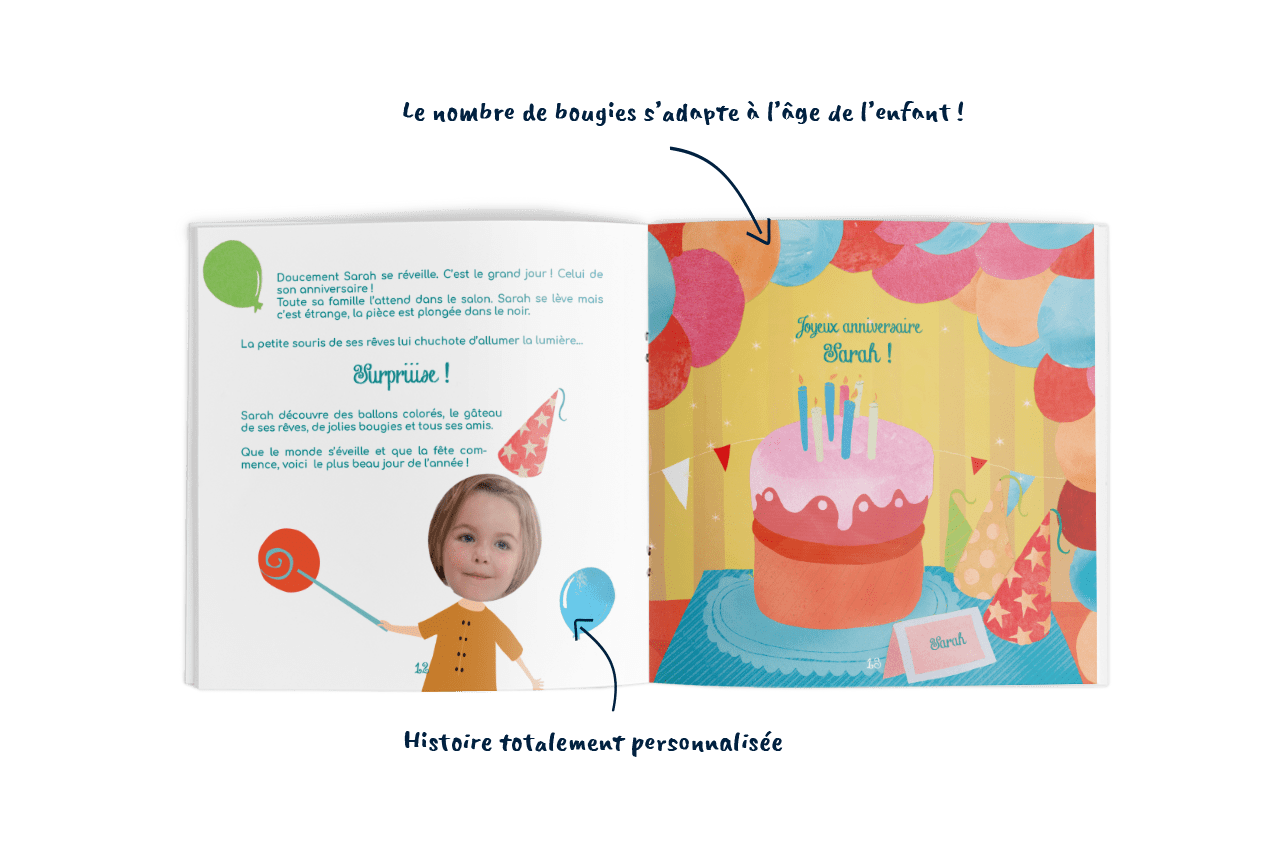 Livre personnalisé pour l'anniversaire de votre enfant