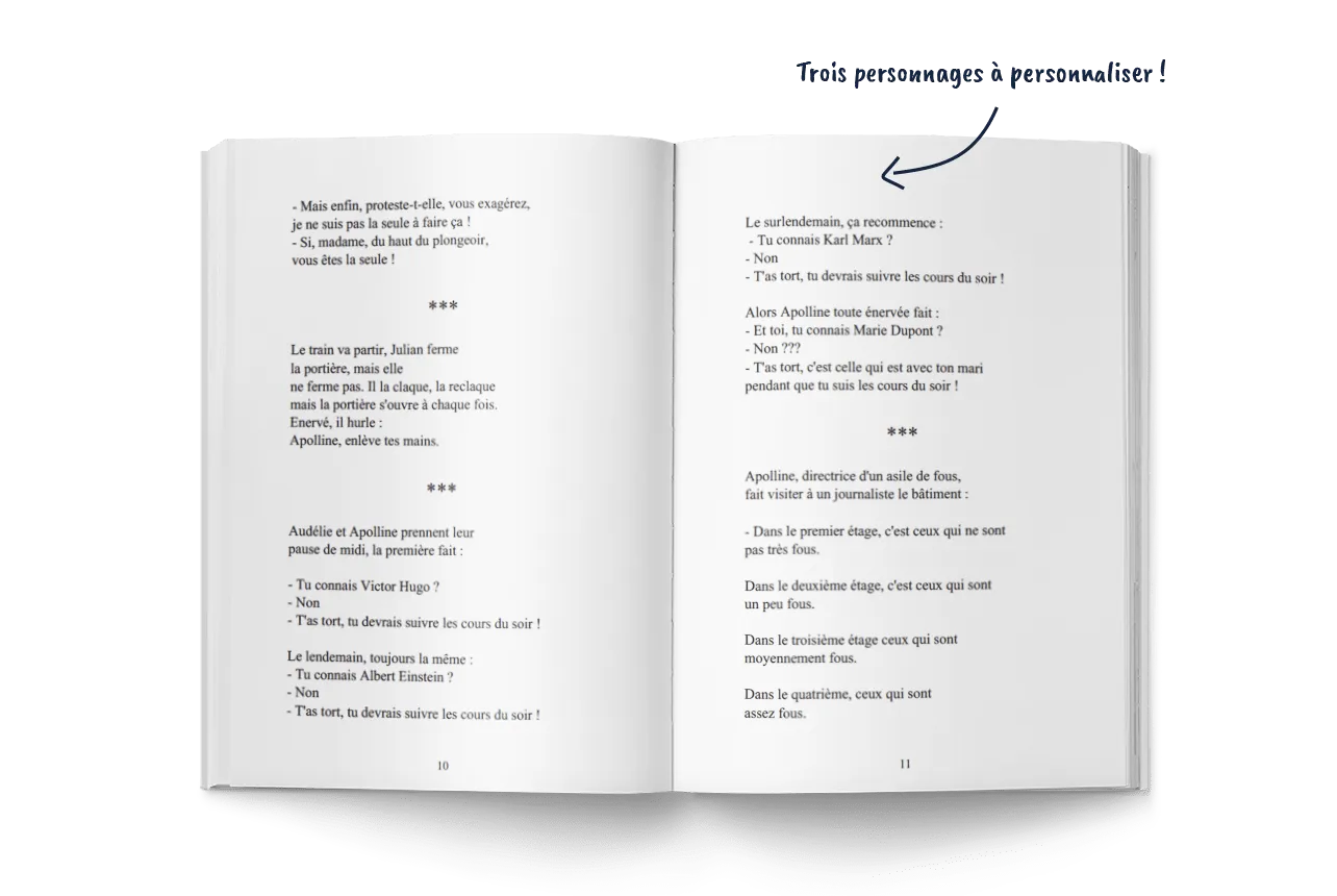 Petites histoires drôles à personnaliser - Créez mon livre